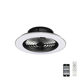 M7800  Alisio 70W LED Dimmable Ceiling Light & Fan; Remote / APP Controlled Black